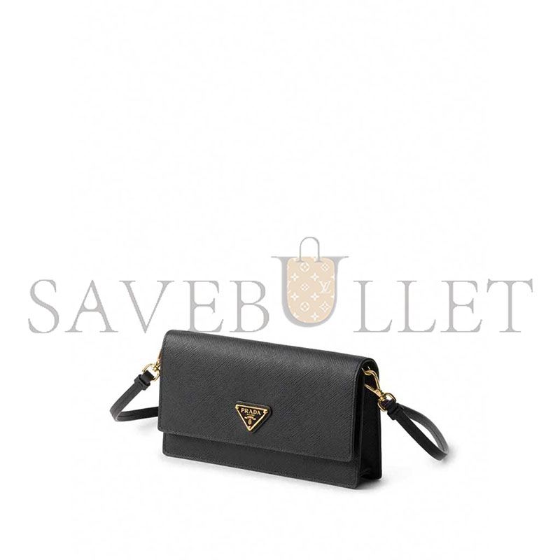 PRADA TRIANGLE LOGO LEATHER MINI BAG 1NF059 (18*9.5*3cm)